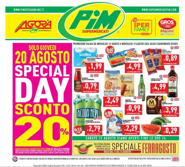 Volantino IperFamily a Mirano | Offerte | 2026-08-12T00:00:00.000Z - 2026-08-20T00:00:00.000Z