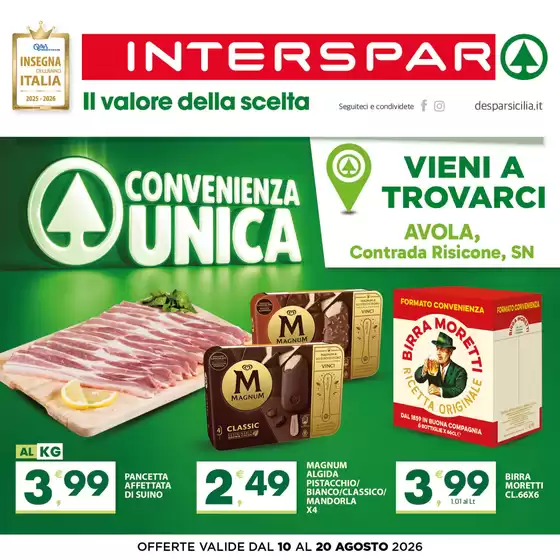 Volantino Interspar | Convenienza unica | 2026-08-10T00:00:00.000Z - 2026-08-20T00:00:00.000Z