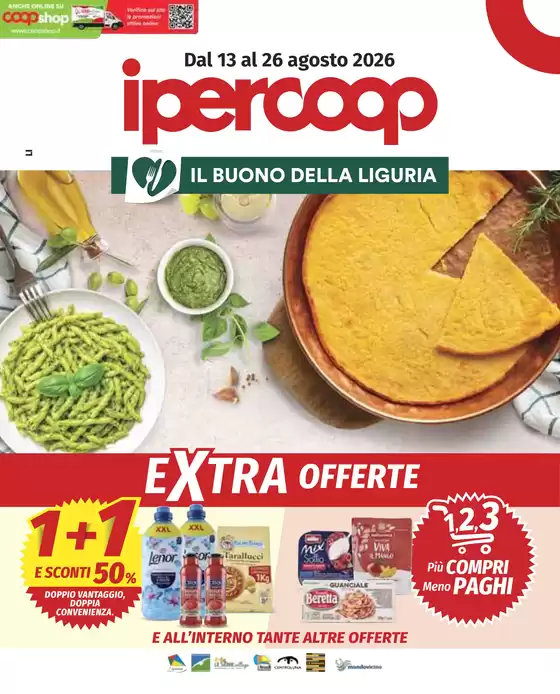 Volantino Ipercoop a Sarzana | Extra offerte | 2026-08-13T00:00:00.000Z - 2026-08-26T00:00:00.000Z