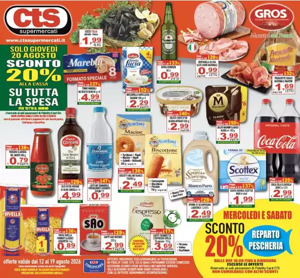 Volantino CTS Supermercati | Offerte | 2026-08-12T00:00:00.000Z - 2026-08-20T00:00:00.000Z