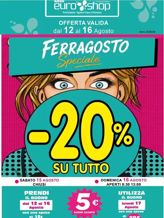 Volantino Euro Shop | Ferragosto speciale | 2026-08-12T00:00:00.000Z - 2026-08-16T00:00:00.000Z