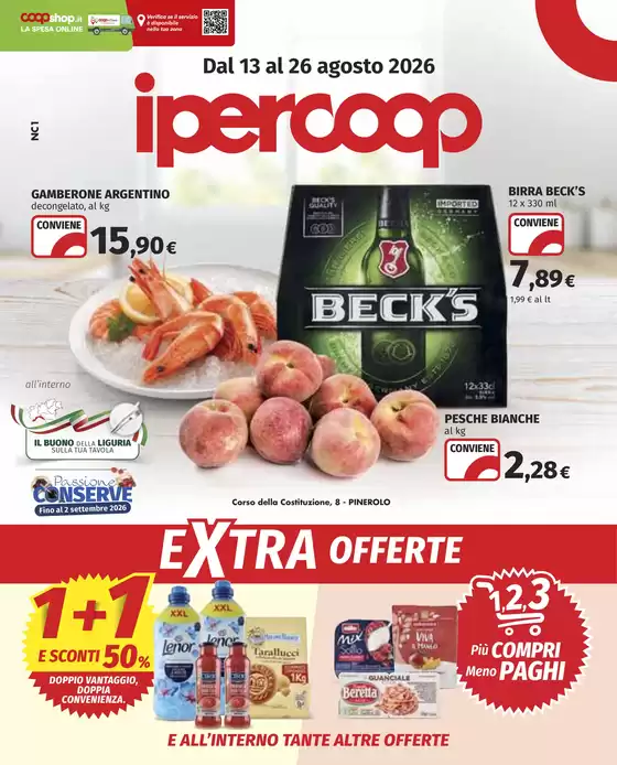 Volantino Ipercoop a Envie | Extra offerte | 2026-08-13T00:00:00.000Z - 2026-08-26T00:00:00.000Z