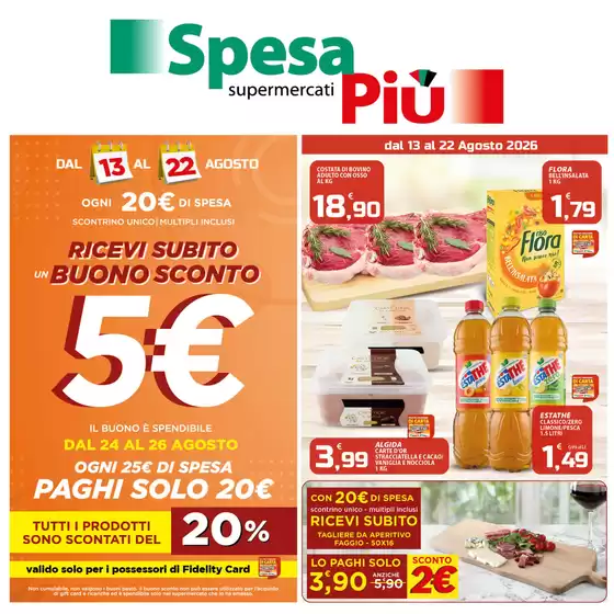 Volantino SpesaPiù Supermercati | Dal 13 al 22 Agosto 2026 | 2026-08-12T00:00:00.000Z - 2026-08-22T00:00:00.000Z