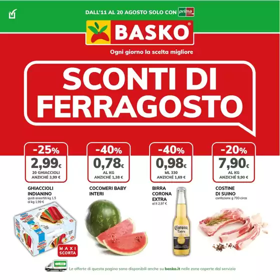 Volantino Basko a Lido Adriano | Sconti di Ferragosto | 2026-08-11T00:00:00.000Z - 2026-08-20T00:00:00.000Z