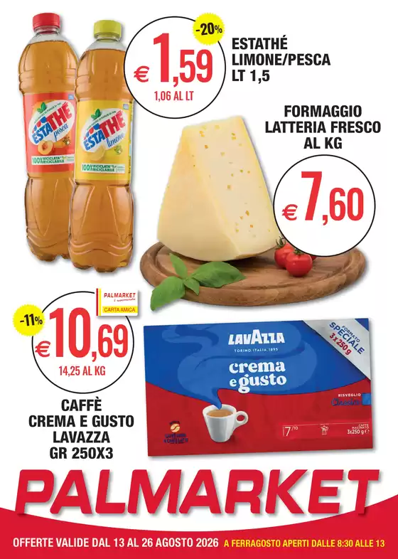 Volantino Palmarket | Offerte valide  | 2026-08-13T00:00:00.000Z - 2026-08-26T00:00:00.000Z