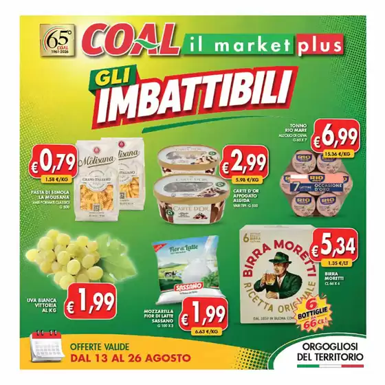 Volantino Coal | Coal il market Plus. | 2026-08-13T00:00:00.000Z - 2026-08-26T00:00:00.000Z