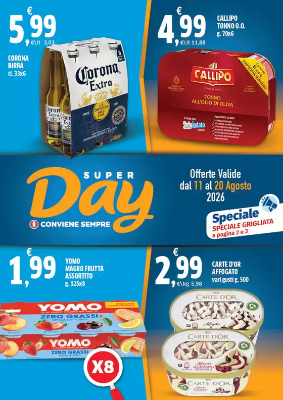 Volantino Superday | Offerte | 2026-08-11T00:00:00.000Z - 2026-08-20T00:00:00.000Z