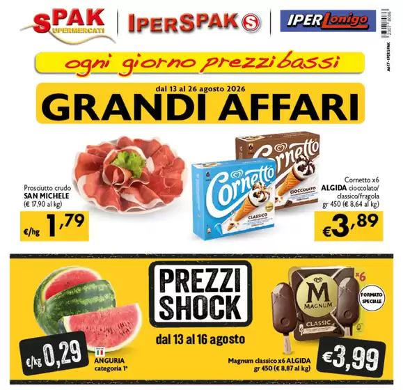 Volantino IperSpak | Grandi affari | 2026-08-13T00:00:00.000Z - 2026-08-26T00:00:00.000Z