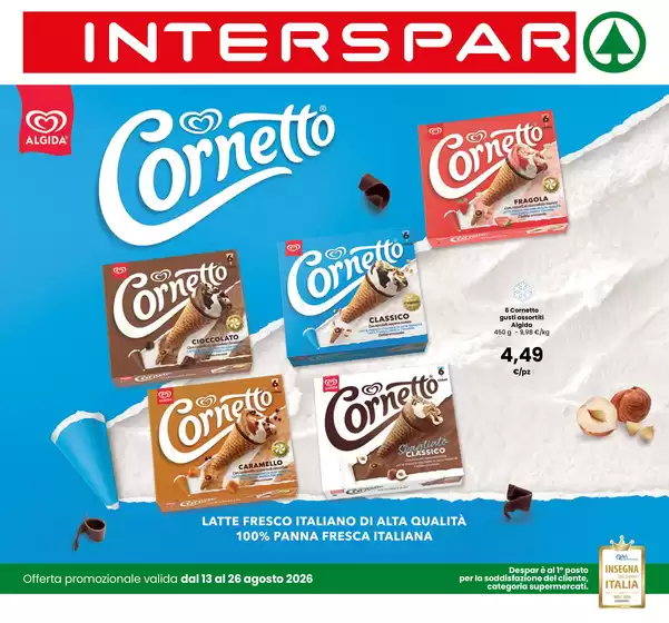 Volantino Interspar a San Martino Buon Albergo | Offerta promozionale dal 13 al 26 agosto 2026 | 2026-08-13T00:00:00.000Z - 2026-08-26T00:00:00.000Z