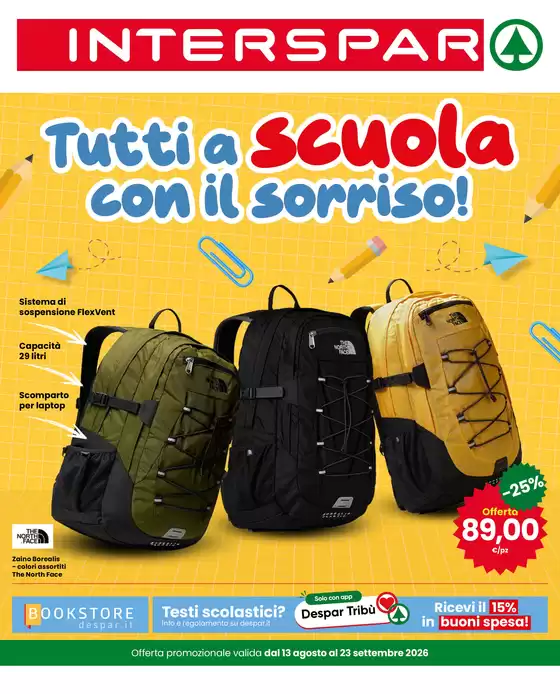 Volantino Interspar a San Martino Buon Albergo | Tutti a scuola con il sorriso! | 2026-08-13T00:00:00.000Z - 2026-09-23T00:00:00.000Z