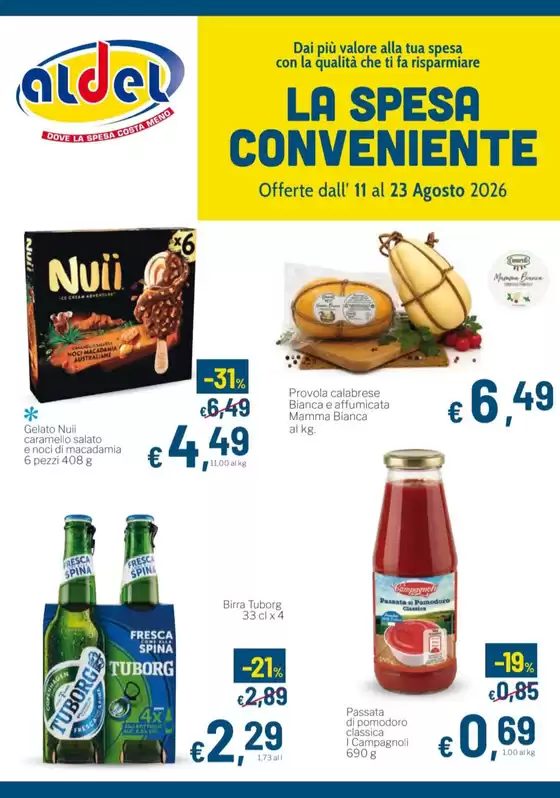 Volantino Aldel Discount | La spesa conveniente | 2026-08-13T00:00:00.000Z - 2026-08-23T00:00:00.000Z