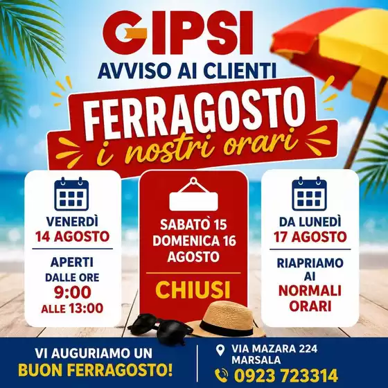 Volantino Gipsi a Valmontone | Ferragosto | 2026-08-14T00:00:00.000Z - 2026-08-16T00:00:00.000Z