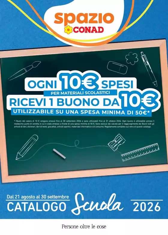Volantino Spazio Conad a La Morra | Catalogo Scuola | 2026-08-21T00:00:00.000Z - 2026-09-30T00:00:00.000Z