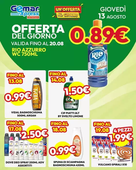 Volantino Gemar Detersivi | Offerta del giorno | 2026-08-13T00:00:00.000Z - 2026-08-20T00:00:00.000Z