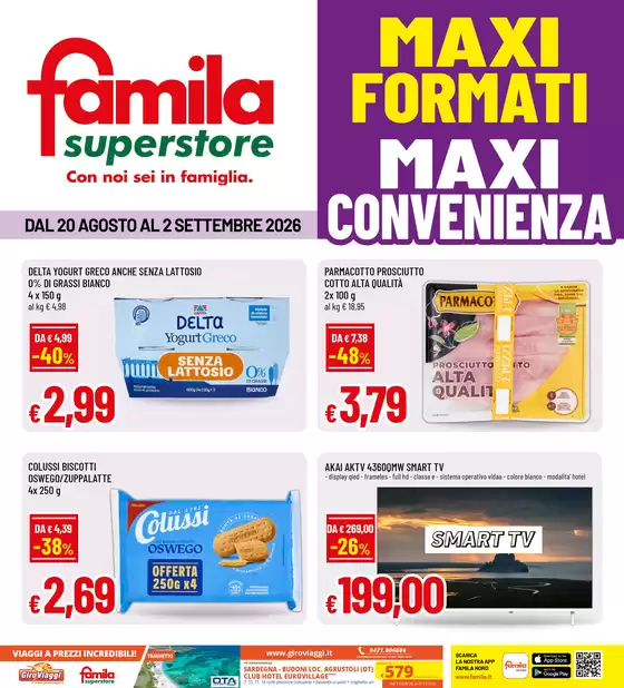 Volantino Famila Superstore | Maxi formati | 2026-08-20T00:00:00.000Z - 2026-09-02T00:00:00.000Z