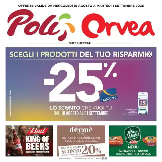 Volantino Orvea | OFFERTE VALIDE DA MERCOLEDÌ 19 AGOSTO A MARTEDÌ 1 SETTEMBRE 2026 | 2026-08-19T00:00:00.000Z - 2026-09-01T00:00:00.000Z