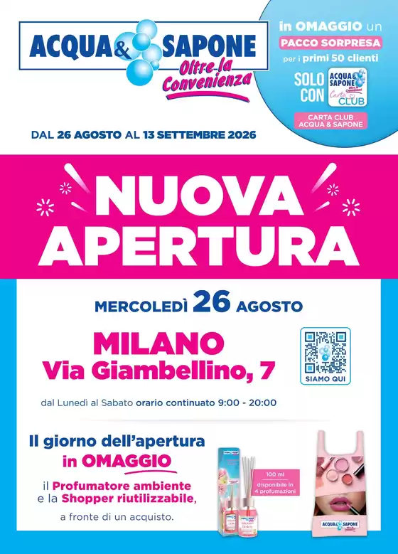 Volantino Acqua & Sapone | Nuova Apertura | 2026-08-26T00:00:00.000Z - 2026-09-13T00:00:00.000Z