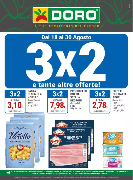 Volantino Doro a Bussi sul Tirino | 3x2 e tante altre offerte! | 2026-08-18T00:00:00.000Z - 2026-08-30T00:00:00.000Z
