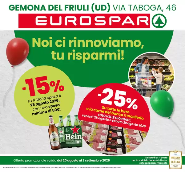 Volantino Eurospar | FRESCHE OCCASIONI | 2026-08-20T00:00:00.000Z - 2026-09-02T00:00:00.000Z