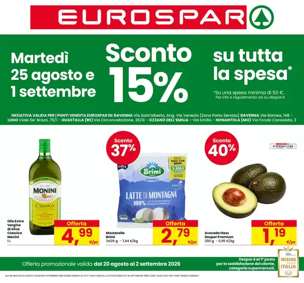Volantino Eurospar a Lugo | SUPER SCONTI | 2026-08-20T00:00:00.000Z - 2026-09-02T00:00:00.000Z