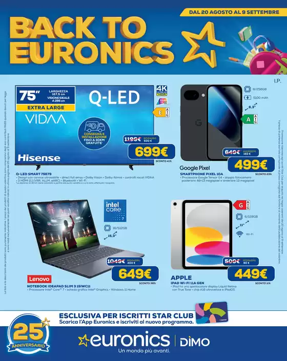 Volantino Euronics a Rivalta di Torino | Back to Euronics | 2026-08-20T00:00:00.000Z - 2026-09-09T00:00:00.000Z