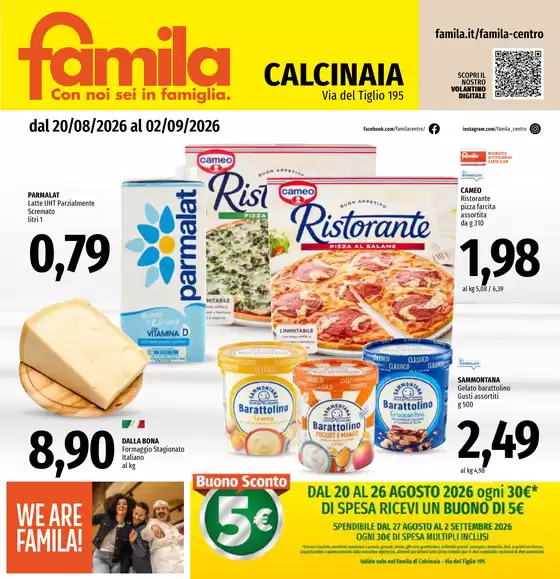 Volantino Famila | Nuova Apertua Calcinaia | 2026-08-20T00:00:00.000Z - 2026-09-02T00:00:00.000Z
