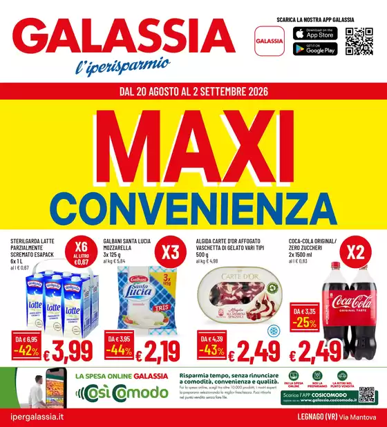 Volantino Galassia | Maxi convenienza | 2026-08-20T00:00:00.000Z - 2026-09-02T00:00:00.000Z