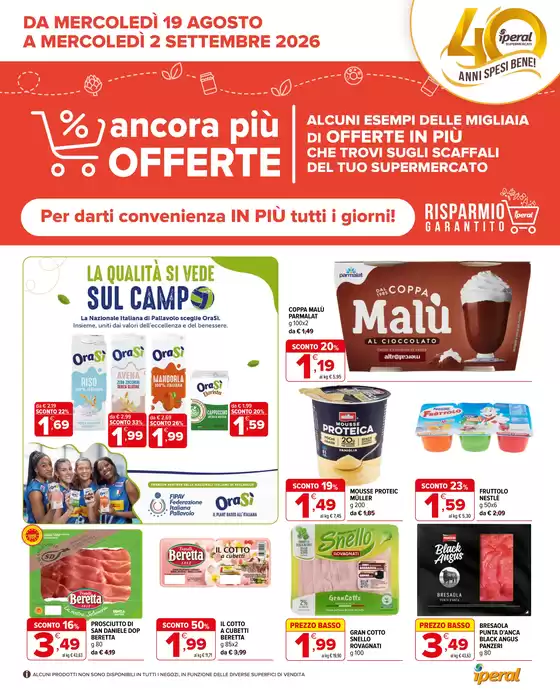 Volantino Iperal | Ancora più offerte | 2026-08-19T00:00:00.000Z - 2026-09-02T00:00:00.000Z