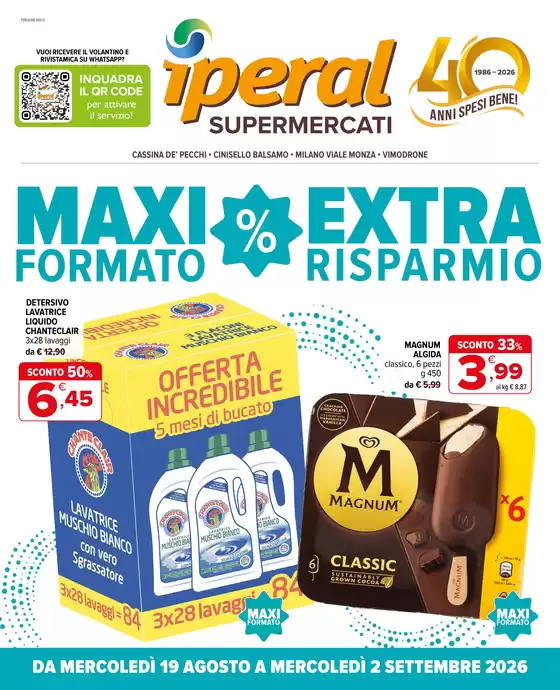 Volantino Iperal a Cinisello Balsamo | Maxi formato extra risparmio | 2026-08-19T00:00:00.000Z - 2026-09-02T00:00:00.000Z