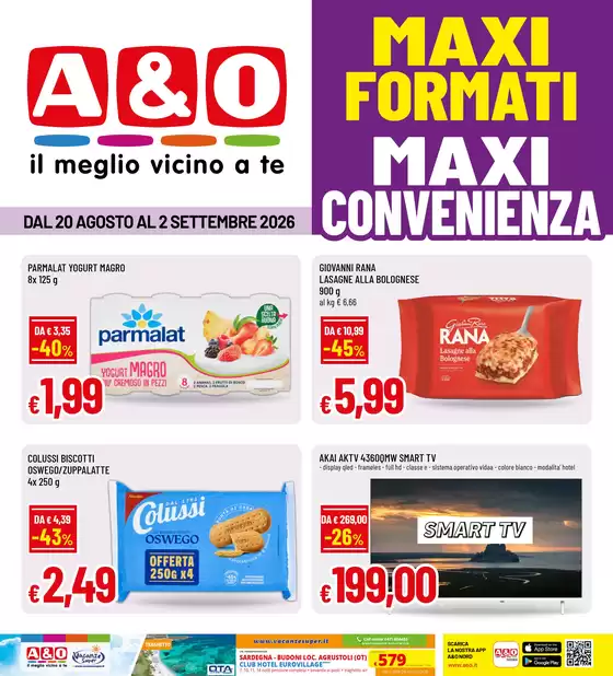Volantino A&O | Maxi formati maxi convenienza | 2026-08-20T00:00:00.000Z - 2026-09-02T00:00:00.000Z