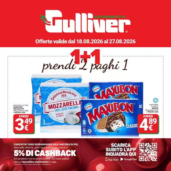 Volantino Gulliver a Marcellina | 1+1 | 2026-08-18T00:00:00.000Z - 2026-08-27T00:00:00.000Z