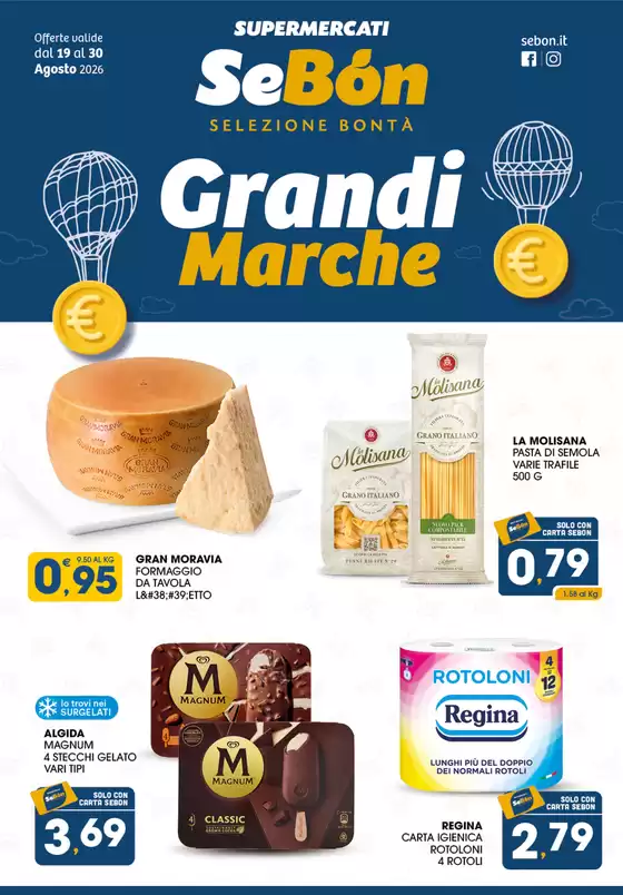 Volantino SeBón a Marcellina | Grandi marche | 2026-08-19T00:00:00.000Z - 2026-08-30T00:00:00.000Z