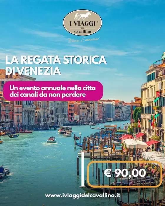Volantino I viaggi del cavallino a Terranuova Bracciolini | La regata storica di venezia | 2026-08-18T00:00:00.000Z - 2026-09-06T00:00:00.000Z
