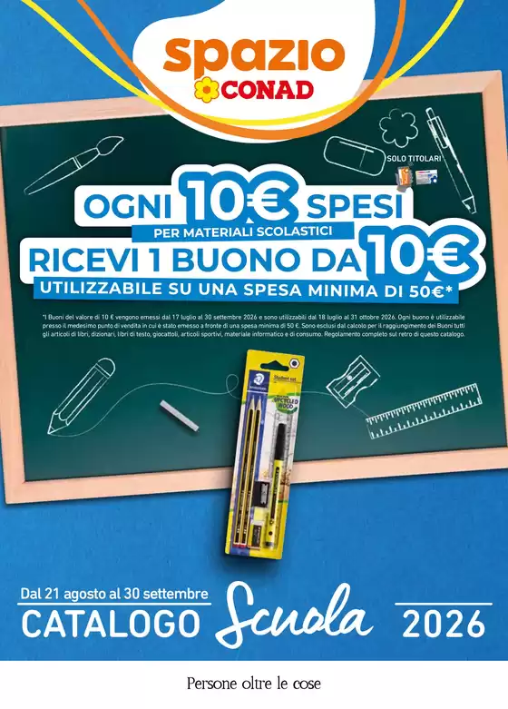 Volantino Spazio Conad a Piove di Sacco | Catalogo Scuola Minuteria dal 21 agosto al 30 settembre | 2026-08-21T00:00:00.000Z - 2026-09-30T00:00:00.000Z