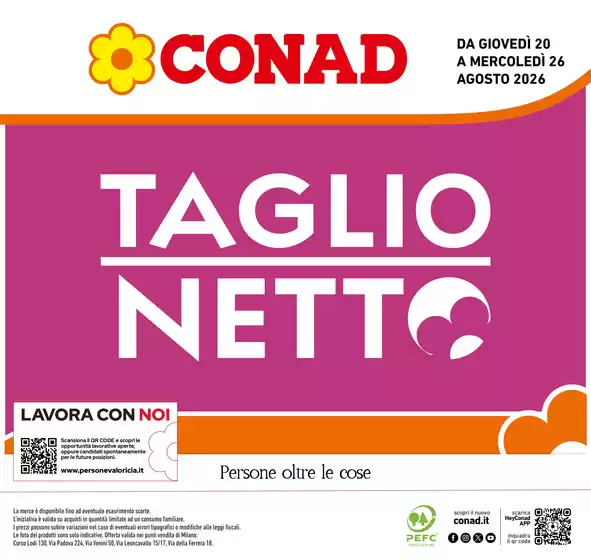 Volantino Conad a Lodi Vecchio | Taglio Netto | 2026-08-20T00:00:00.000Z - 2026-08-26T00:00:00.000Z