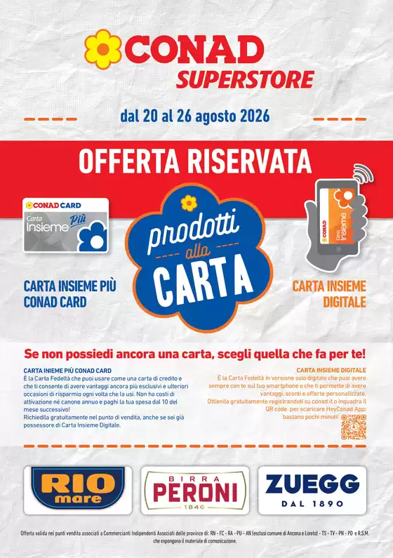 Volantino Conad Superstore | PRODOTTI ALLA CARTA | 2026-08-20T00:00:00.000Z - 2026-08-26T00:00:00.000Z