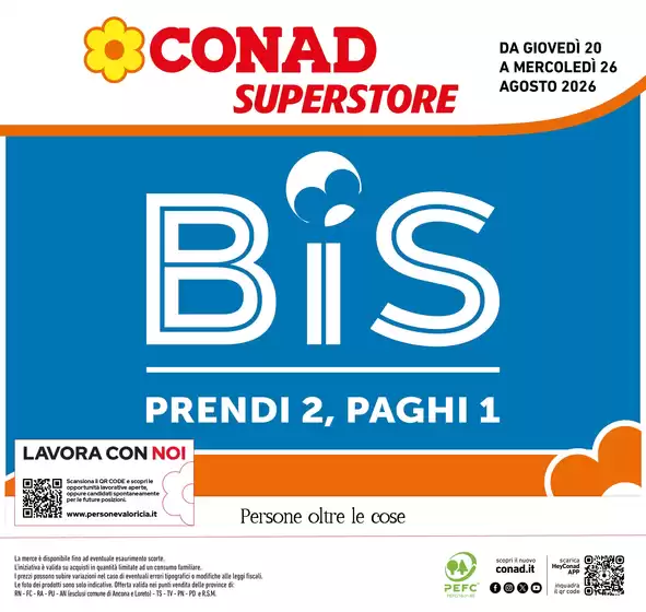Volantino Conad Superstore | BIS | 2026-08-20T00:00:00.000Z - 2026-08-26T00:00:00.000Z