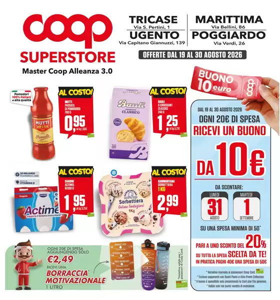 Volantino Superstore Coop | Al costo! | 2026-08-19T00:00:00.000Z - 2026-08-30T00:00:00.000Z
