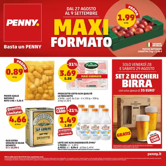 Volantino PENNY a Cornate d'Adda | Maxi formato | 2026-08-27T00:00:00.000Z - 2026-09-09T00:00:00.000Z