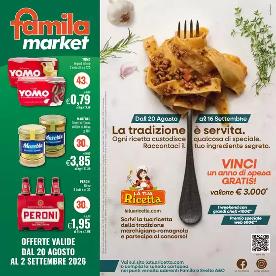 Volantino Famila Market a Grosseto | Dal 20 agosto al 2 settembre | 2026-08-20T00:00:00.000Z - 2026-09-02T00:00:00.000Z