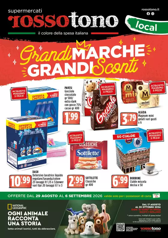 Volantino Supermercati Rossotono Local a Alberobello | Grandi marche Grandi sconti | 2026-08-29T00:00:00.000Z - 2026-09-06T00:00:00.000Z