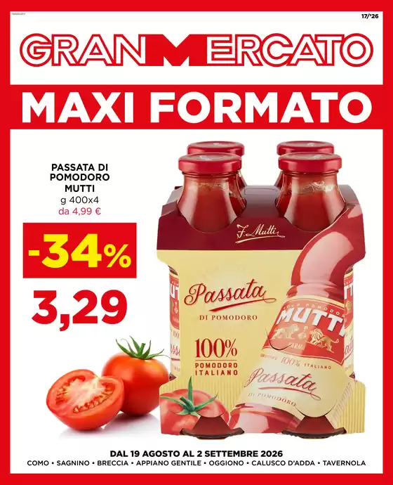 Volantino Gran Mercato | Maxi formato | 2026-08-19T00:00:00.000Z - 2026-09-02T00:00:00.000Z