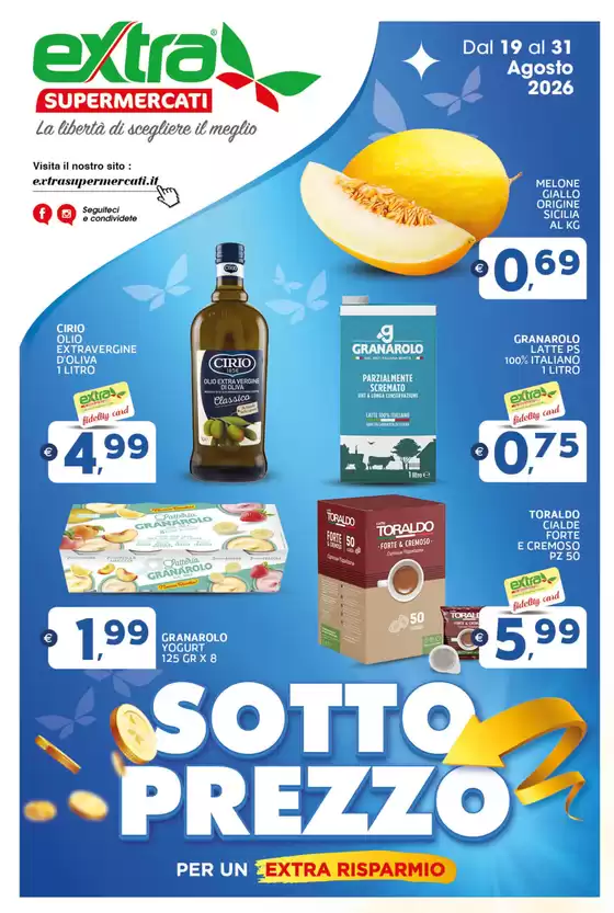 Volantino Extra Supermercati | Sottoprezzo | 2026-08-19T00:00:00.000Z - 2026-08-31T00:00:00.000Z