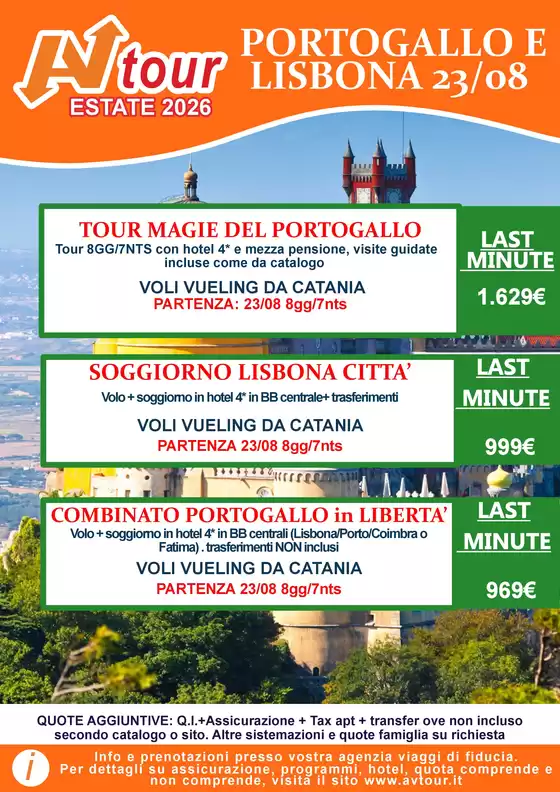 Volantino Av Tour a Lucignano | PROMO PORTOGALLO E LISBONA 1 | 2026-08-23T00:00:00.000Z - 2026-08-23T00:00:00.000Z