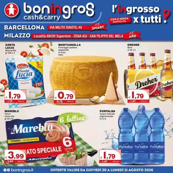 Volantino Boningros Cash and Carry a Cardito | I'ingrosso x tutti | 2026-08-20T00:00:00.000Z - 2026-08-31T00:00:00.000Z