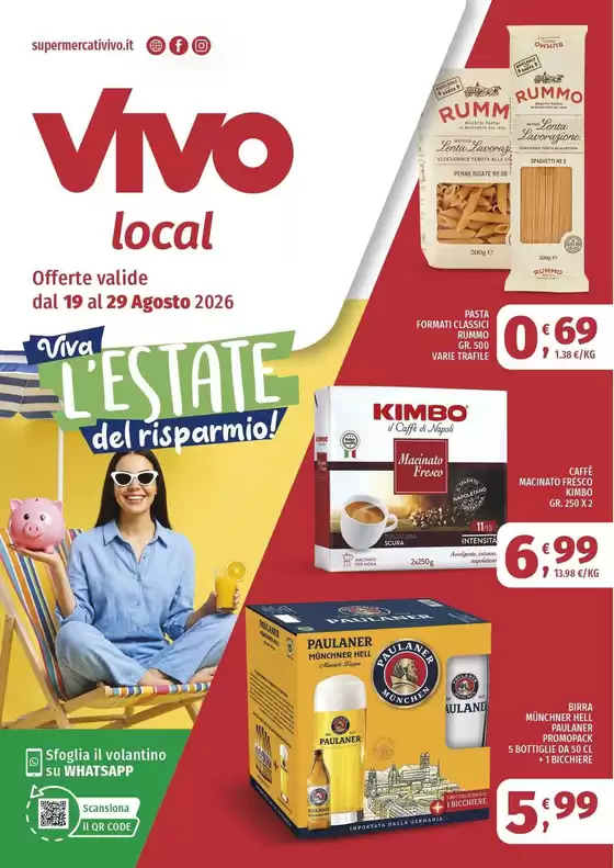 Volantino Vivo Supermercati a Cerese | Viva l'estate del risparmio | 2026-08-19T00:00:00.000Z - 2026-08-29T00:00:00.000Z
