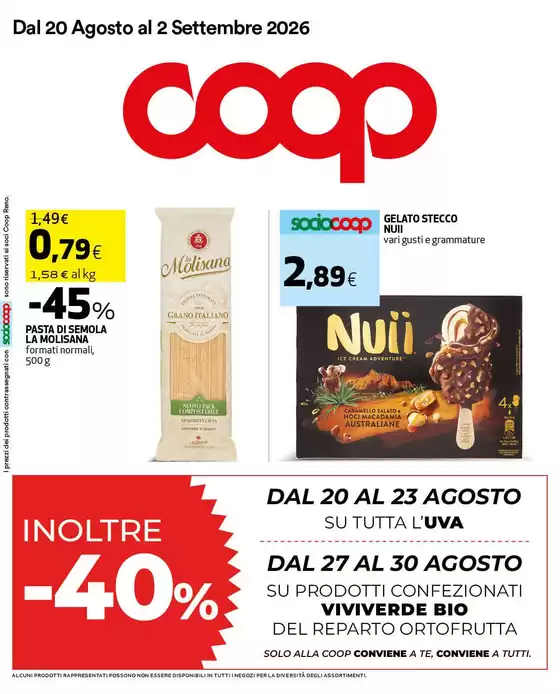 Volantino Coop a Monghidoro | Dal 20 agosto al 2 settembre 2026 | 2026-08-20T00:00:00.000Z - 2026-09-02T00:00:00.000Z