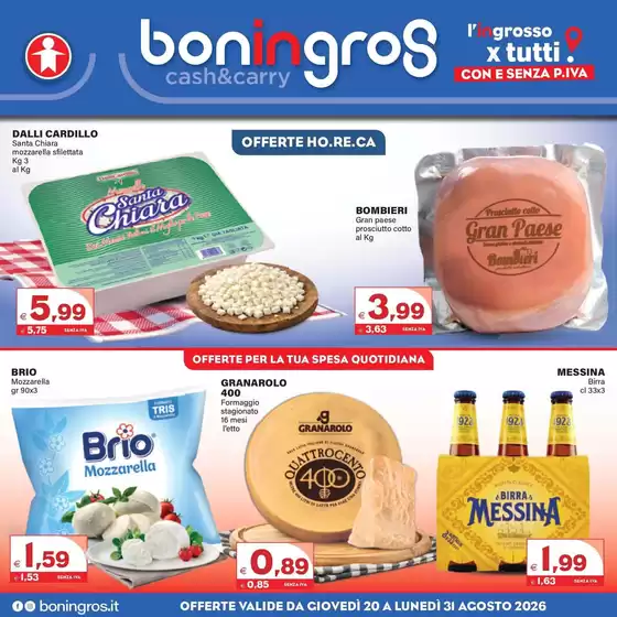 Volantino Boningros Cash and Carry a Sesto San Giovanni | Le nostre migliori offerte per te | 2026-08-20T00:00:00.000Z - 2026-08-31T00:00:00.000Z