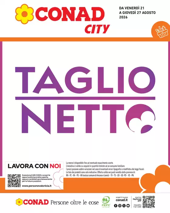 Volantino Conad City a Catania | TAGLIO NETTO | 2026-08-21T00:00:00.000Z - 2026-08-27T00:00:00.000Z