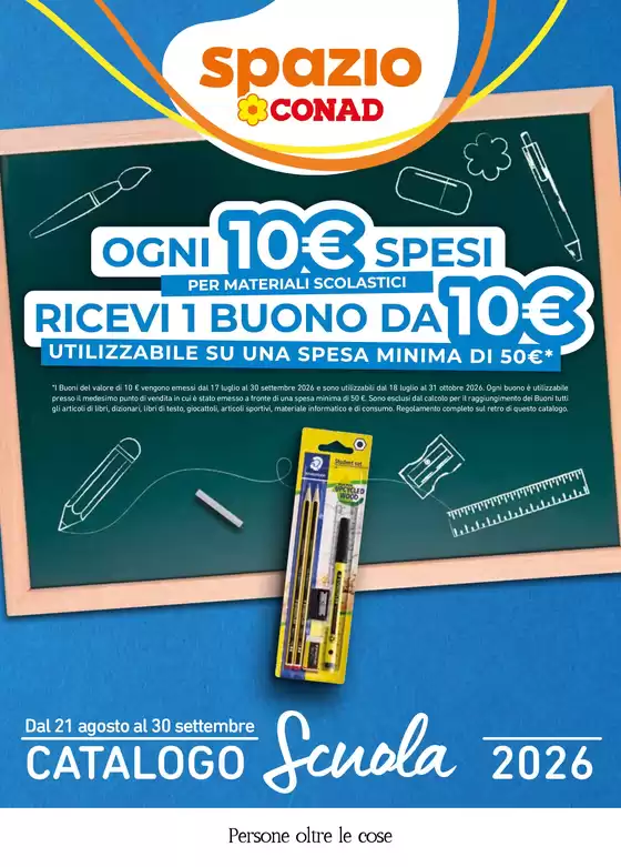 Volantino Spazio Conad a Zelarino | CATALOGO SCUOLA 2026 | 2026-08-21T00:00:00.000Z - 2026-09-30T00:00:00.000Z